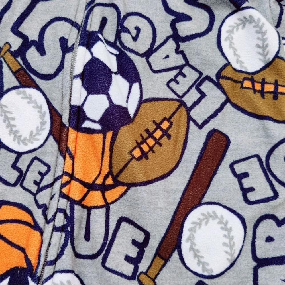 Sport logo footed pajamas